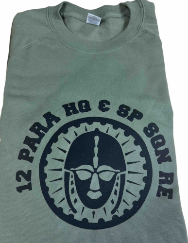 12 Para Squadron, Sweatshirt, Green, Large Emblem