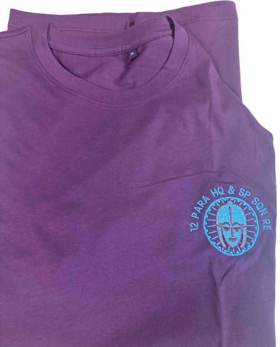 12 Para Squadron, T Shirt, Maroon, Front Emblem