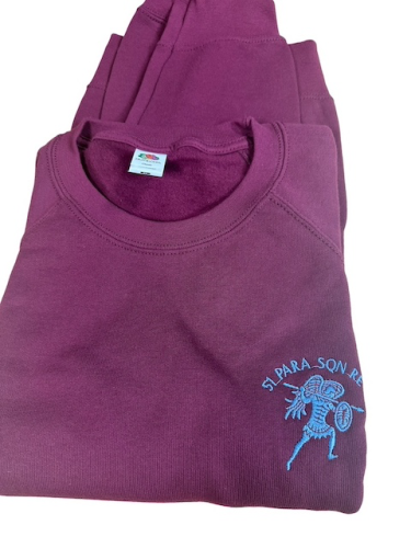 51 Para Squadron, Sweatshirt, Maroon, Small Emblem