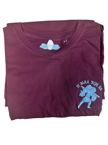 51 Para Squadron, T Shirt, Maroon, Emblem + Rear Wings