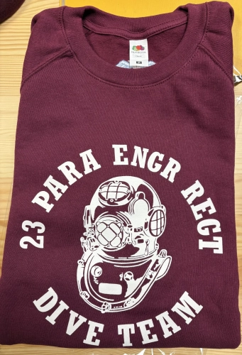 23 Para Engr Regt Sweatshirt Maroon - Dive Team