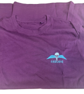 Airborne T Shirt, Maroon, Wings.