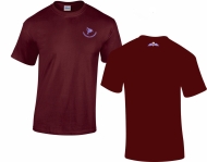 T Shirt, Maroon, Cotton, AEA Breast Pegasus & Rear Wings logos